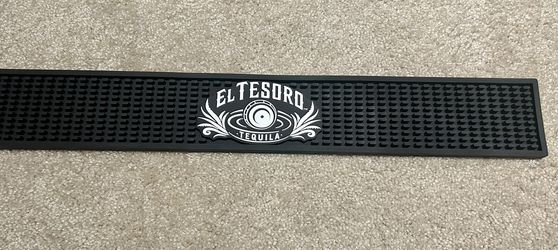 El Tesoro Tequila black spill bar mat 