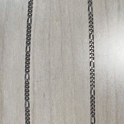 Sterling Silver 925 AMC Italy Fígaro Necklace – 16” Length, 3.3mm Width