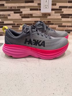 Hoka Running Sneakers Gray Pink size 9