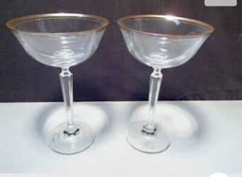 New Wheaton  Crystal Martini Goblets SET( 6 Pieces)
