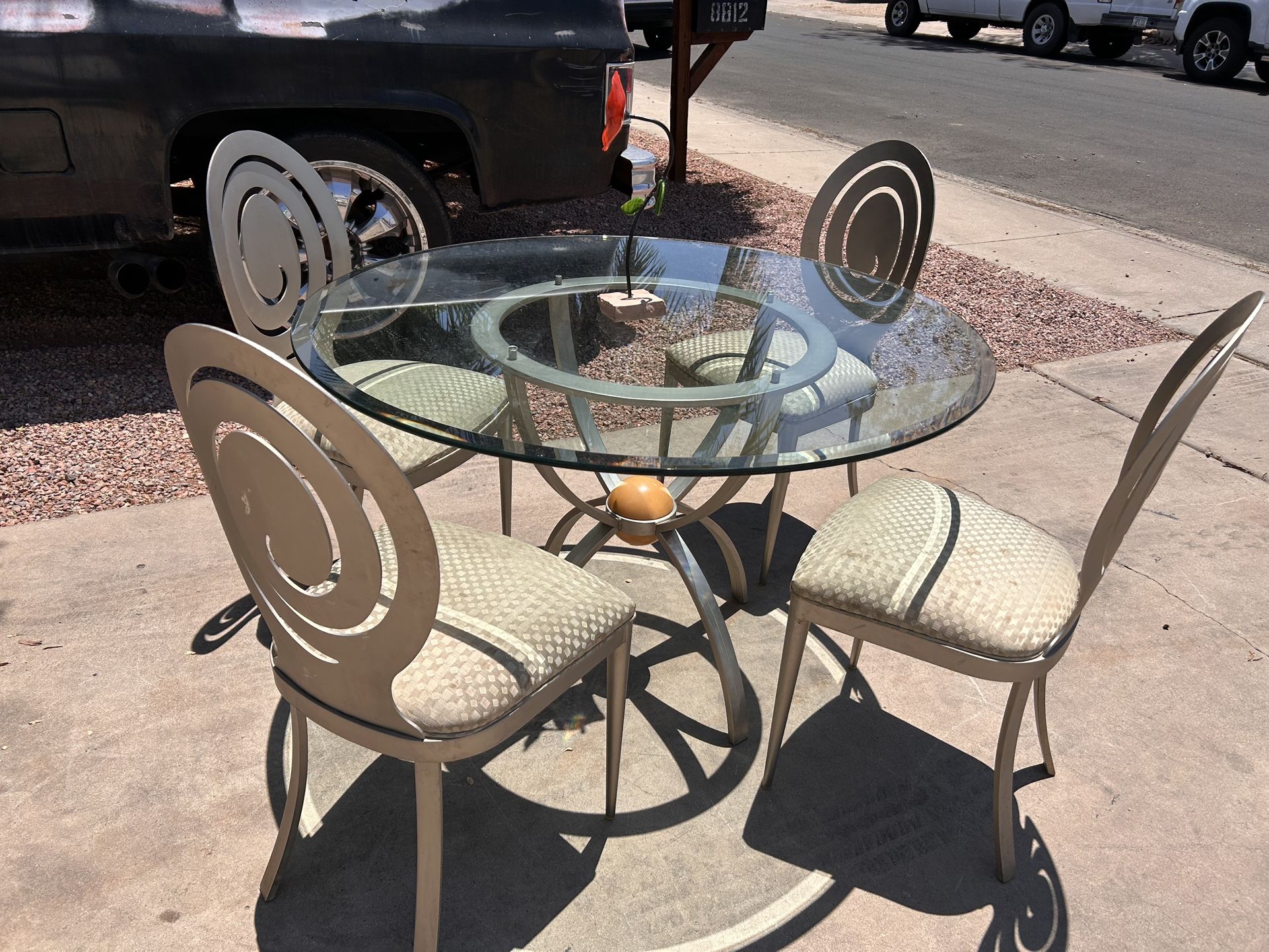 Dinner Table And Chairs.  $150