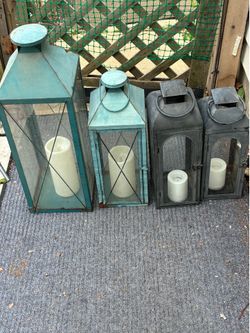 Cast iron outdoor lantern