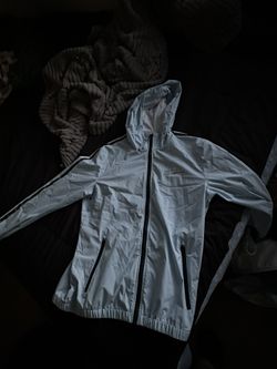 Light Blue Hollister Zip Windbreaker. Size Medium In Men’s 