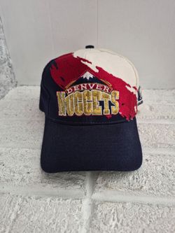 Vintage 90s Denver Nuggets Splash Snapback Hat Cap Nba - Logo Athletic