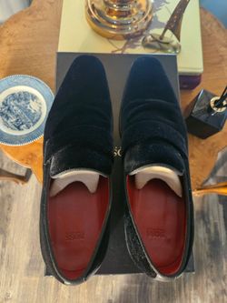 Hugo Boss Men's Fashion Loafer Evelt Velvet Shoes