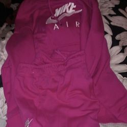 Pink Nike Hooded Sweat Suit Brand New