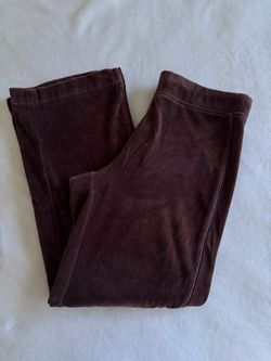 Chocolate brown velvet sweats