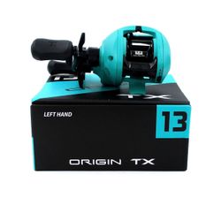 13 FISHING ORIGIN TX 7.3:1LEFT HAND SALTWATER BAITCAST REEL BRAND NEW