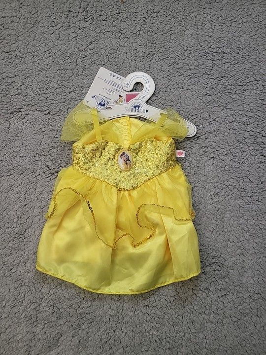 Build A Bear Disney's Beauty & The Beast Belle Costume NWT