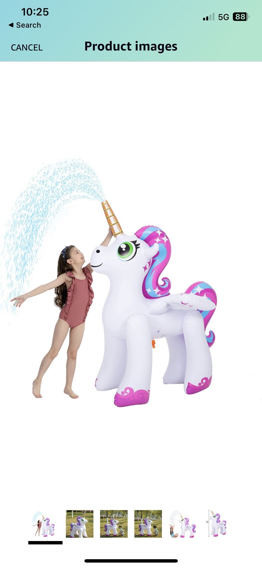 Inflatable Unicorn Sprinkler