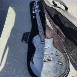 Esteban Midnight Legacy Black Electric Guitar, Padded Case, Capo, And Tuner