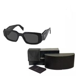 Prada PR17WS 1AB5S049 Women's Sunglasses 49 mm Black / Dark Grey Lens  Prada Sunglasses