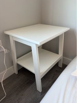 White Ikea Lack End Table
