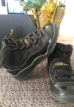 Jordan 11 Retro (PS) 11C Shoes Black / Gamma Blue. Para Niños Size 11c