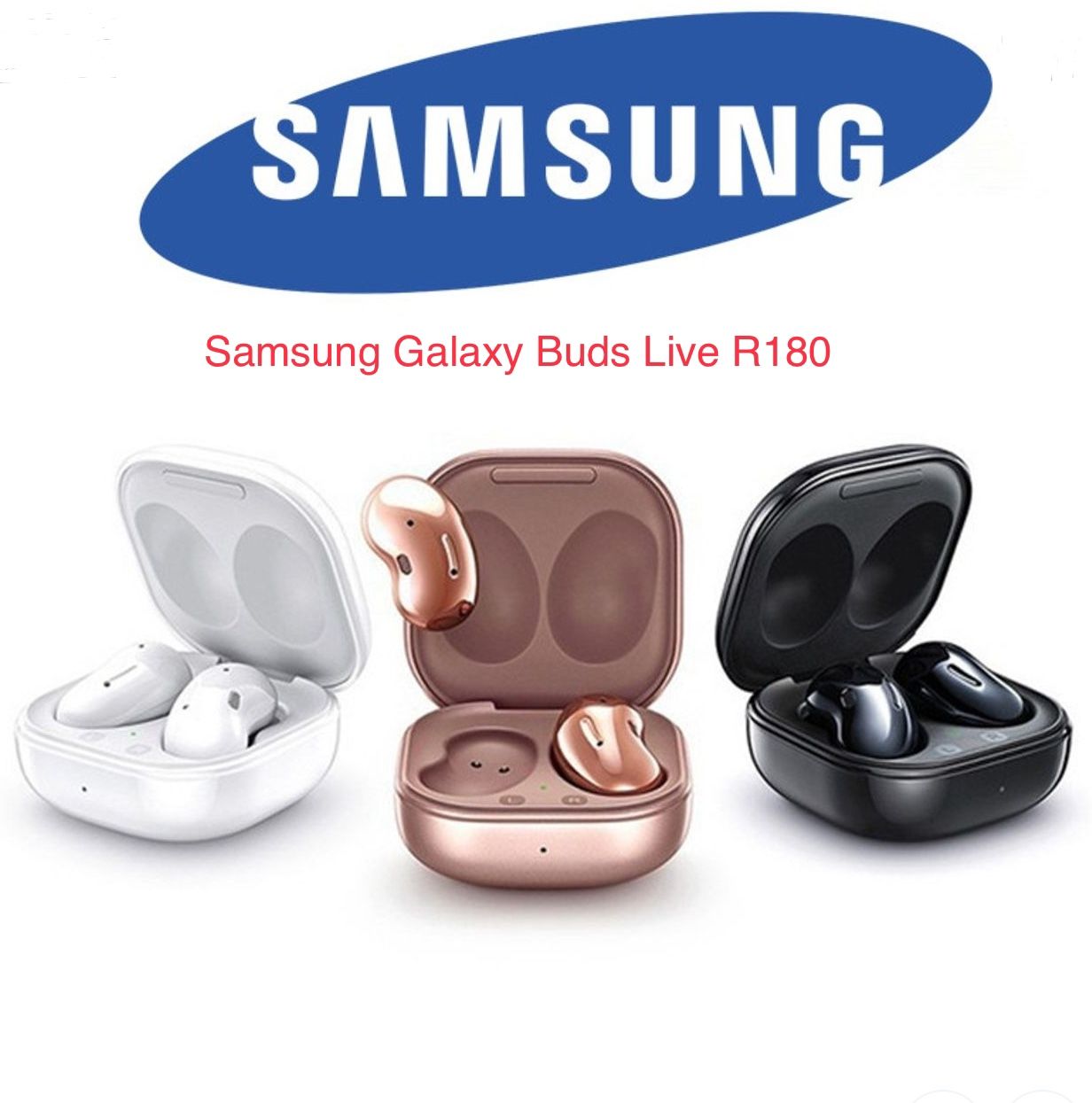 Samsung True Sound Galaxy Buds Live Bluetooth SM-R180 Earbuds with Charging Case