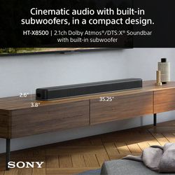 HT-X8500 2.1ch Dolby Atmos®/DTS:X® Soundbar with built-in subwoofer