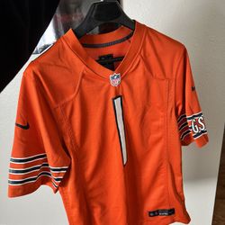 Justin Fields Men's Nike Orange Chicago Bears Game Jersey