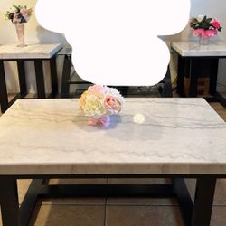 Marble table and Side tables 