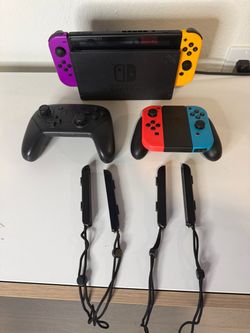 Nintendo Switch V1 Bundle + 4 Joy-Cons + Pro Controller + Dock & All Cables