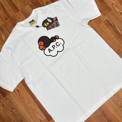 WHITE BABY MILO A.P.C BAPE TEE