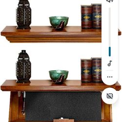 Floating Shelf With Locked Hidden Gun Storage