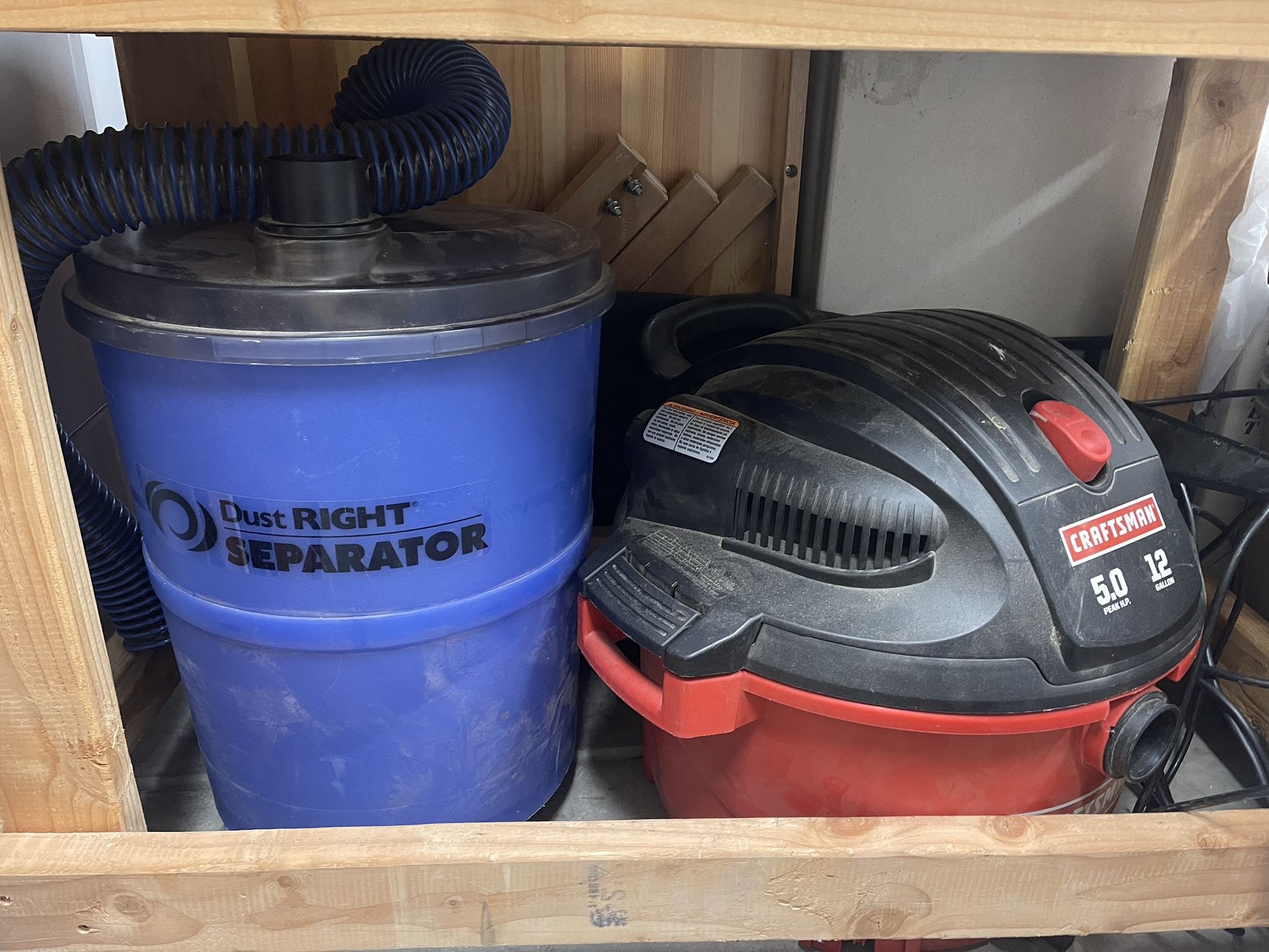 Dust Right Separator And Shop Vac 