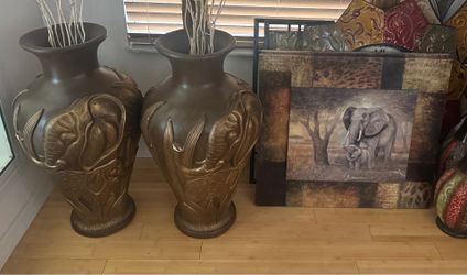 Elephant Vases and Paintings