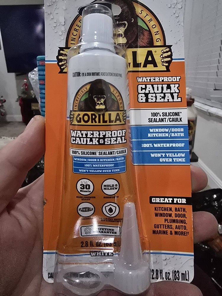 Gorrilla Glue Waterproof Caulk And Seal Heavy Duty 2.8 Fl.oz. Tube