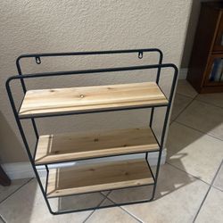 3 tear Wood And Iron Shelves