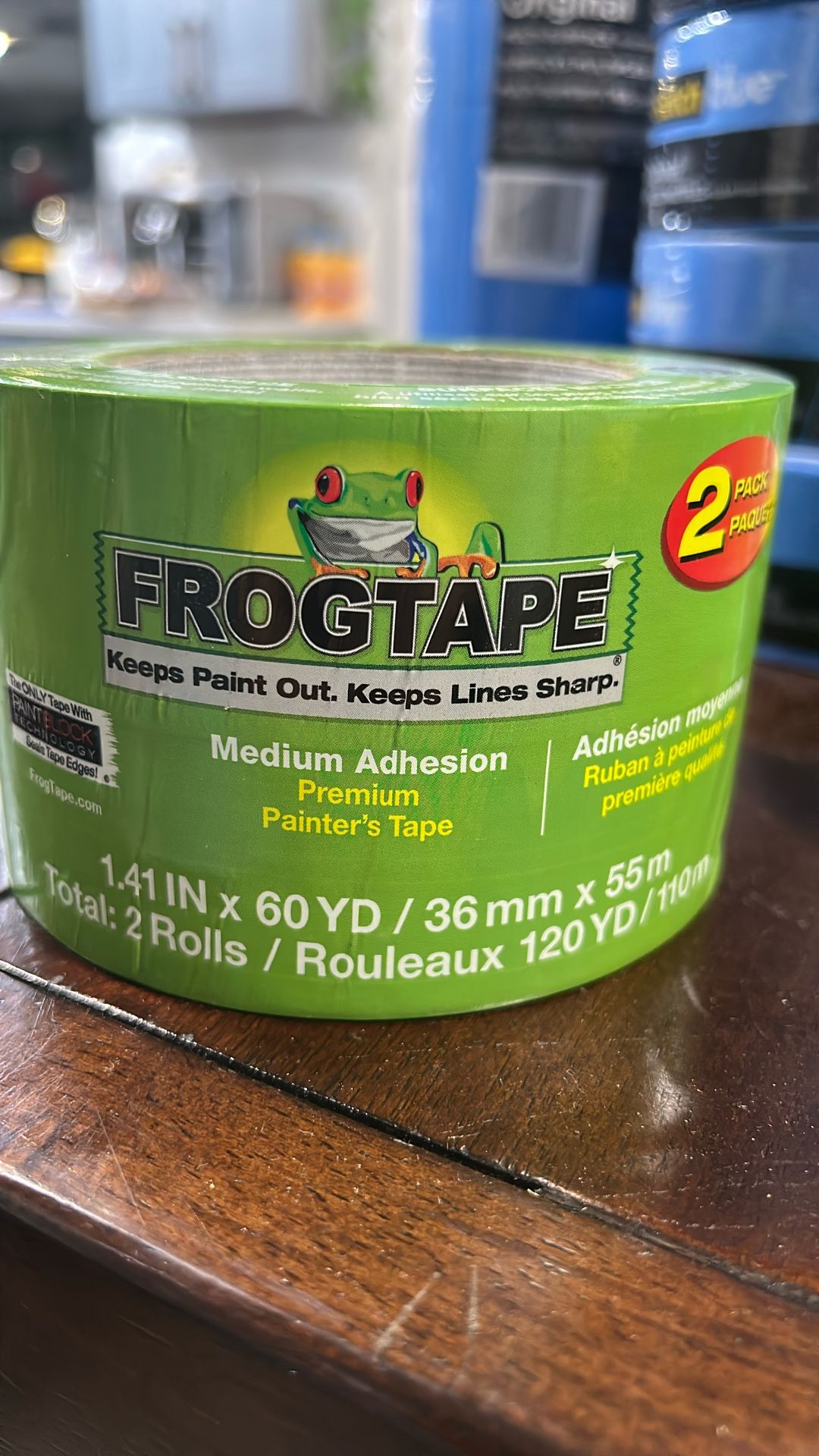 Frog tape 1.41 In X 60 Yd/ 36mm X 55mm 2 Pack$13 Each