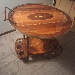 Bar Cocktail Tea Cart 