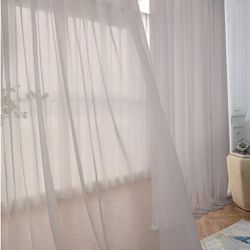 Window Light Grey Sheer Curtains 