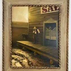 Oil painting on cloth on wood panel 1981 (R.III.Dowell)