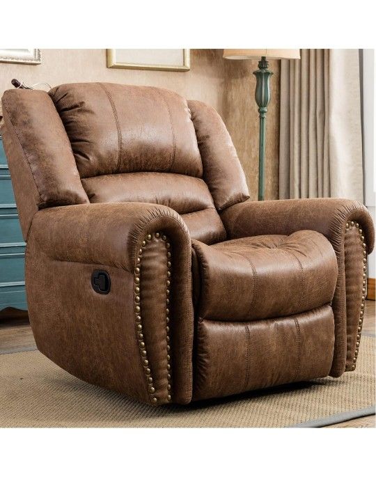 Brown Leather Recliner 