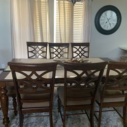 Brown Dining Room Set Table And Chairs