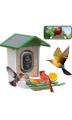 Solar Smart Bird Feeder with Camera (New in Box)