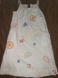 C&C California Embroidered White Linen Dress
