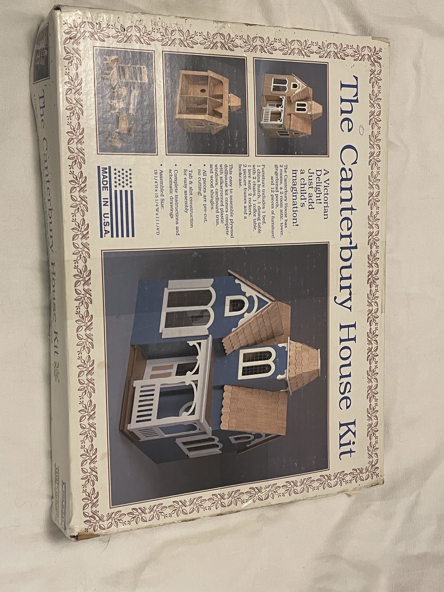 Vintage Doll House Kit The Canterbury House G8802 Wooden