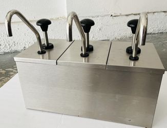 Carlisle 3 Stainless Steel Commercial Condiment Dispenser Pumps