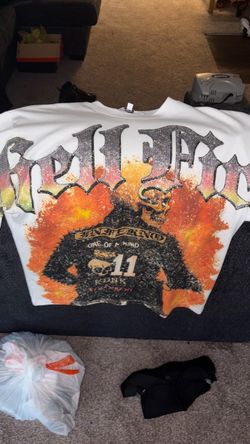 Hellfire Graphic Skull Print Sweatshirt