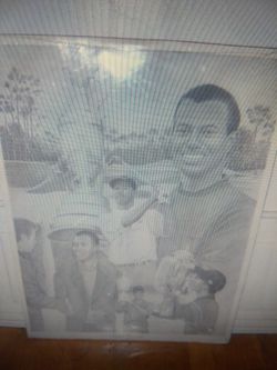 Tiger Woods Collage pencil drawing Litho Poster