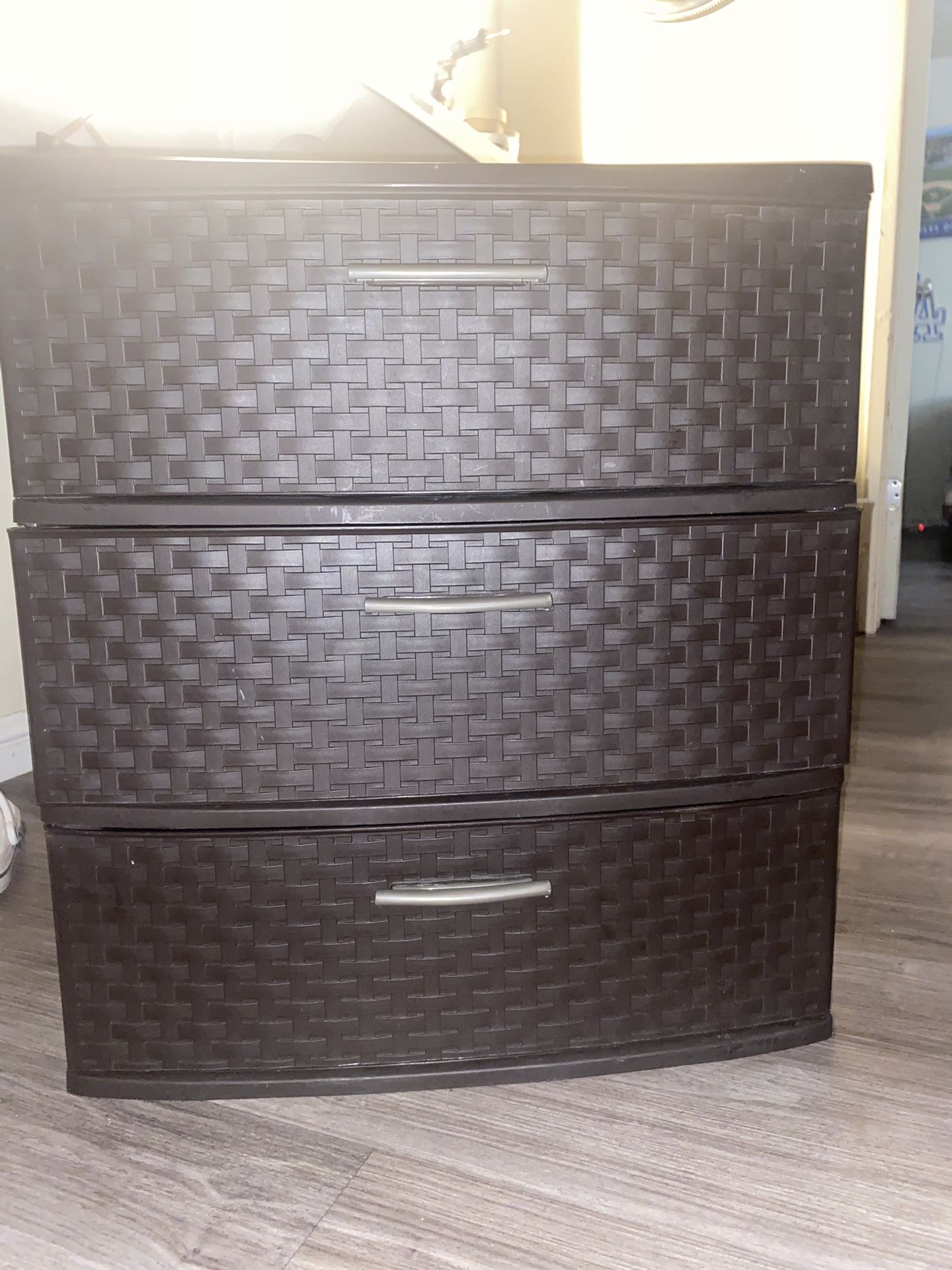 Dark brown 3 Drawer sterilite Brand