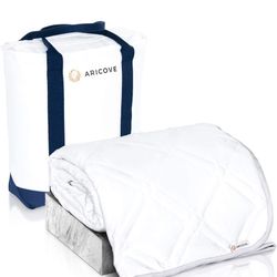 Aricove Cooling Weighted Blanket for Adults, 20 lbs, Full/Queen Size Weighted Blanket, 60x80 inches, Silky Soft Bamboo Viscose, Machine Washable, Whit