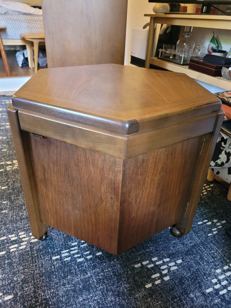 MCM Walnut Lane Side Table With Storage