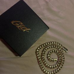 12mm 24 Inch Gld Cuban Chain + 25 Dollar Gift Card 