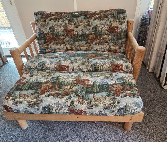 Rustic Log Futon 