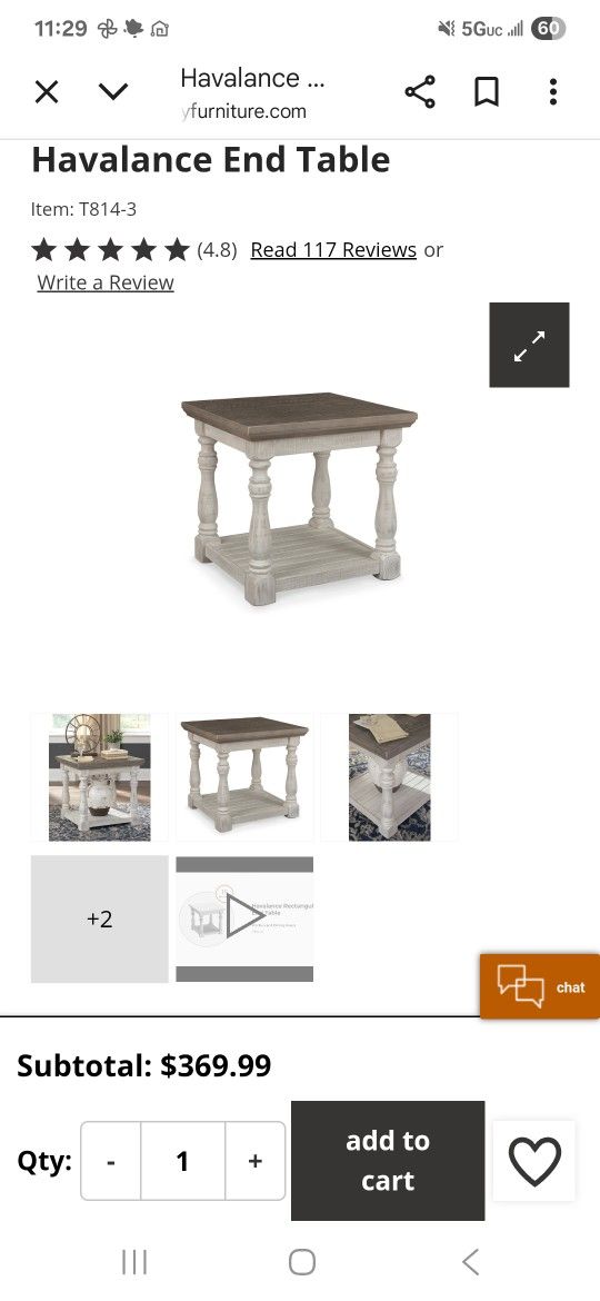 Ashley Furniture Havalance End Table