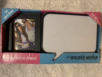 NEW LED White memo board with picture frame