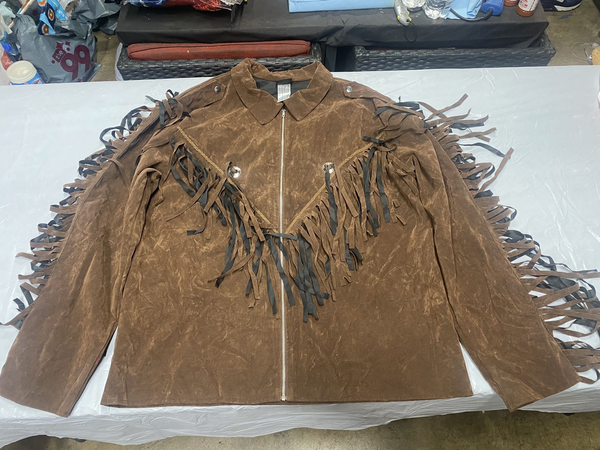 New Western Cowboy Motorcycle Aztec Fringe tassel Jacket