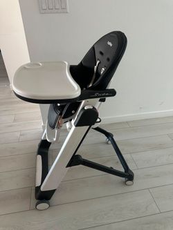 Adjustable Baby High Chair – Black & White